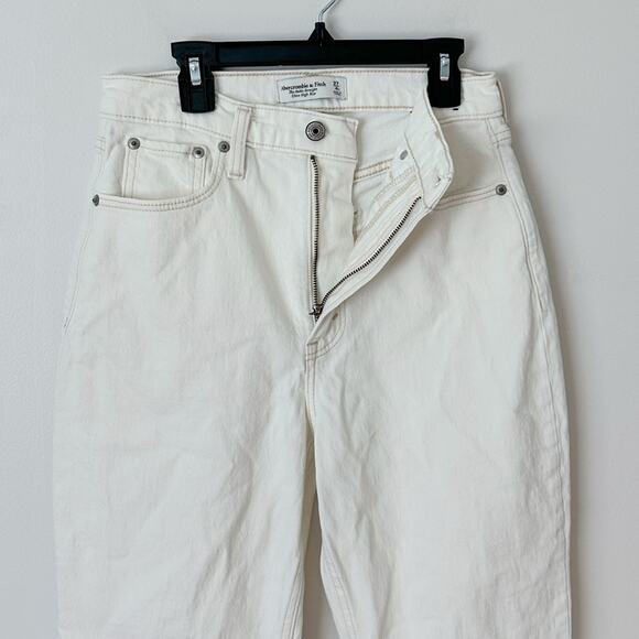 Abercrombie Fitch Ankle Straight Ultra High Rise Jeans 27/4 White - Picture 5 of 5